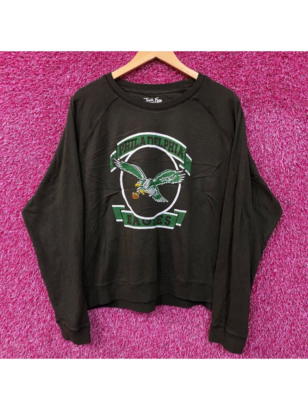 Junk Food Clothing Philadelphia Eagles Crop Crewneck Sweatshirt 2XL